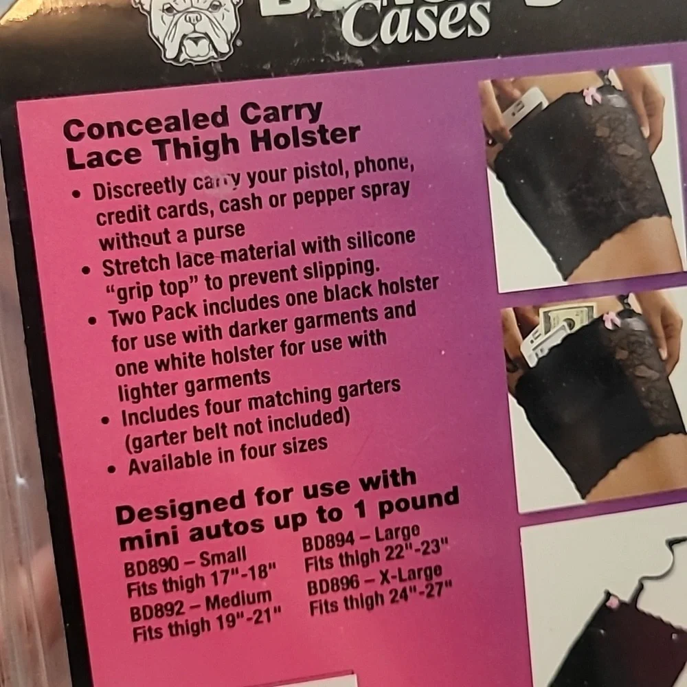 Bulldog Cases Concealed Lace Thigh Holster - Picture 6 of 8